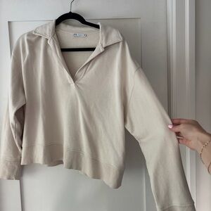 Zara Beige Knit Top